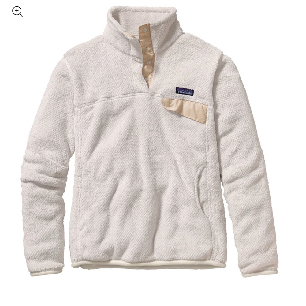 Patagonia Women's Cream Sherpa Snap-Placket Pullover